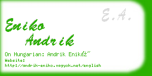 eniko andrik business card